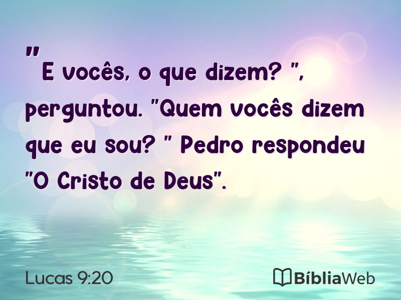 Lucas 9:20 em imagem para compartilhar
