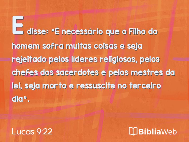 Lucas 9:22 em imagem para compartilhar
