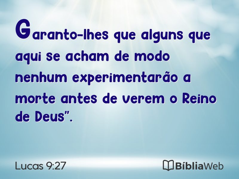 Lucas 9:27 em imagem para compartilhar