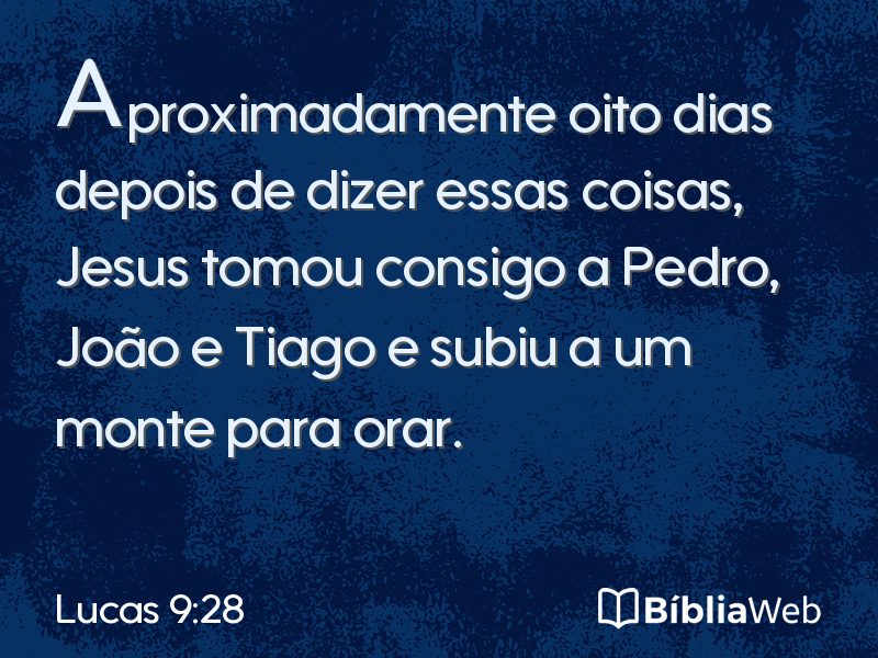 Lucas 9:28 em imagem para compartilhar