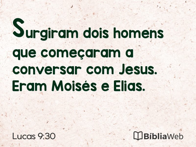 Lucas 9:30 em imagem para compartilhar