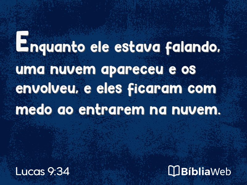 Lucas 9:34 em imagem para compartilhar