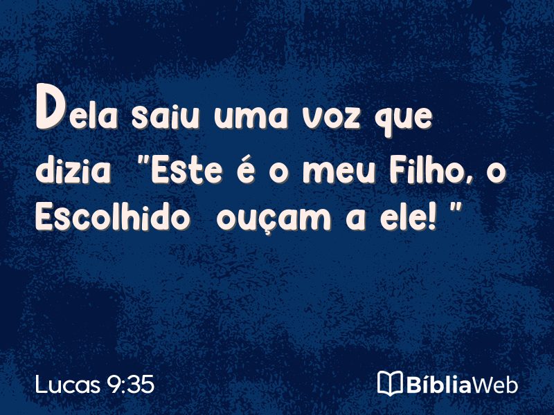Lucas 9:35 em imagem para compartilhar