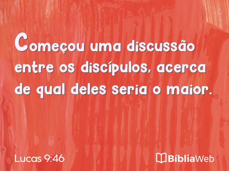 Lucas 9:46 em imagem para compartilhar