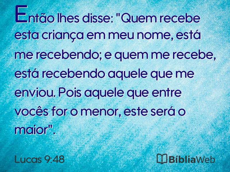 Lucas 9:48 em imagem para compartilhar