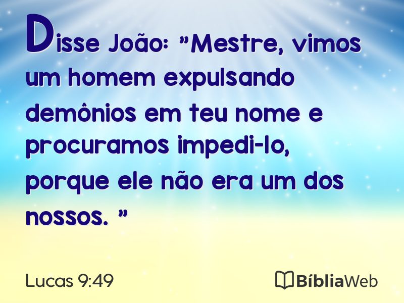Lucas 9:49 em imagem para compartilhar