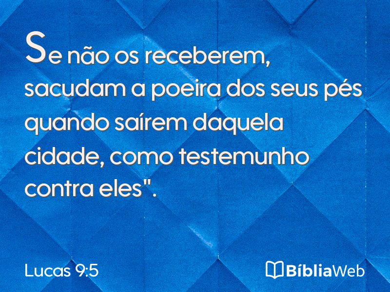 Lucas 9:5 em imagem para compartilhar
