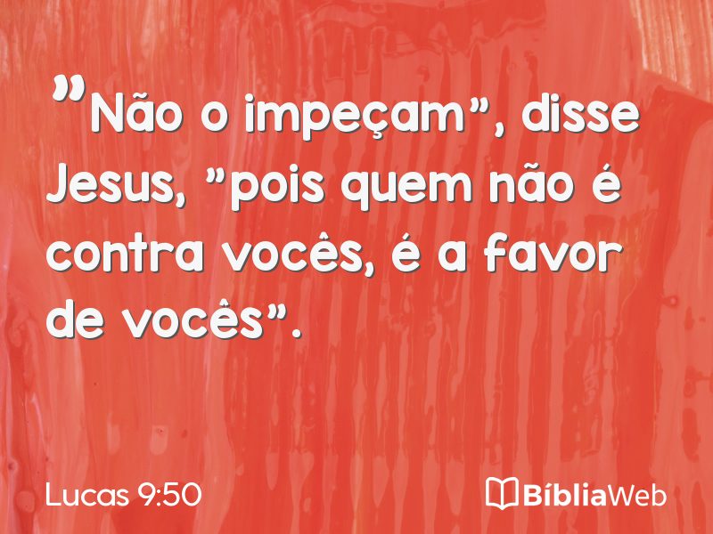 Lucas 9:50 em imagem para compartilhar