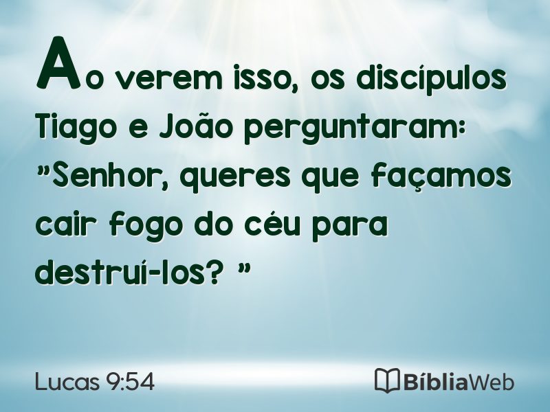 Lucas 9:54 em imagem para compartilhar