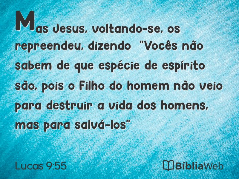 Lucas 9:55 em imagem para compartilhar