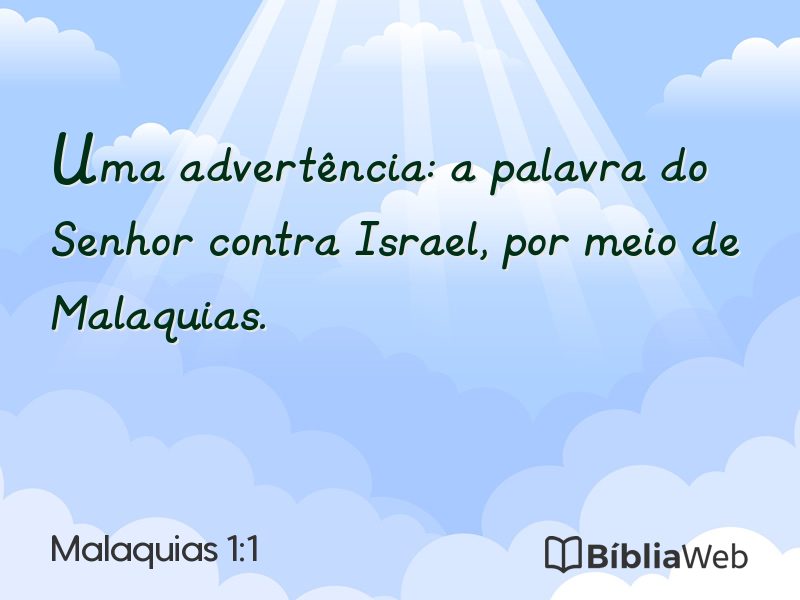 Malaquias 1:1 em imagem para compartilhar