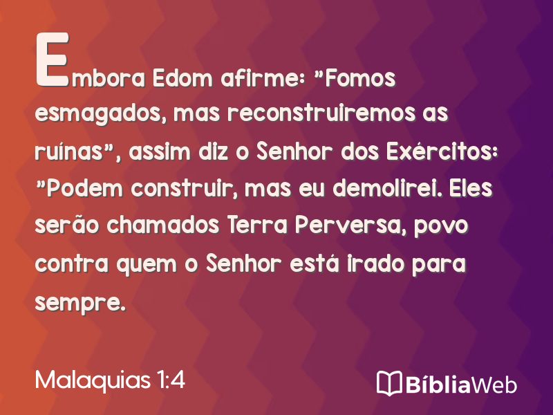 Malaquias 1:4 em imagem para compartilhar