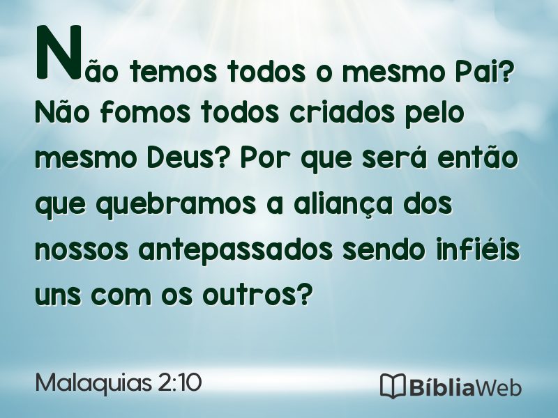 Malaquias 2:10 em imagem para compartilhar