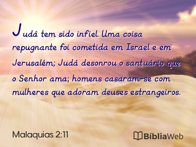 Malaquias 2:11 em imagem para compartilhar