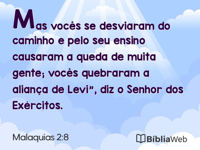 Malaquias 2:8 em imagem para compartilhar