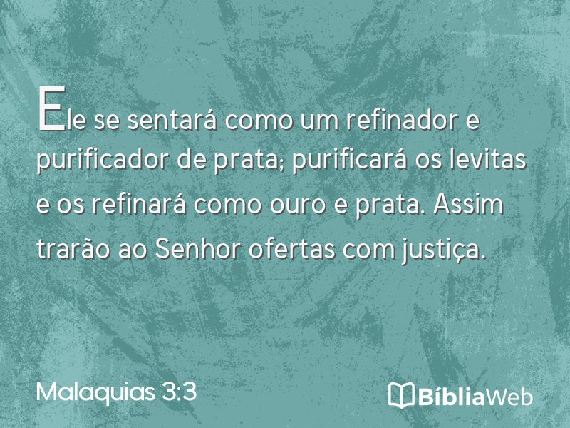 Malaquias 3:3 em imagem para compartilhar
