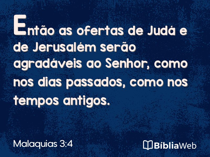 Malaquias 3:4 em imagem para compartilhar