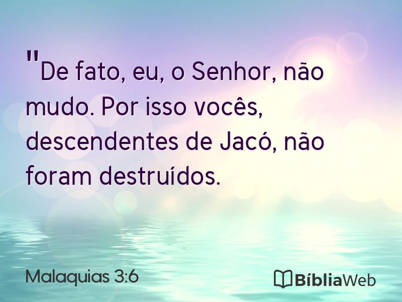 Malaquias 3:6 em imagem para compartilhar