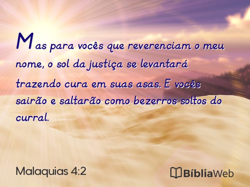 Malaquias 4:2 em imagem para compartilhar