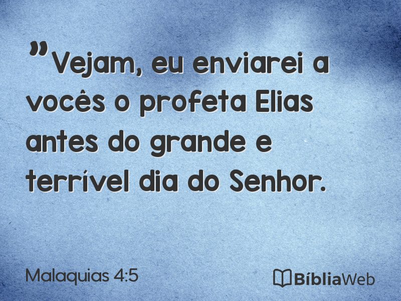 Malaquias 4:5 em imagem para compartilhar