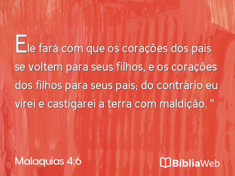Malaquias 4:6 em imagem para compartilhar