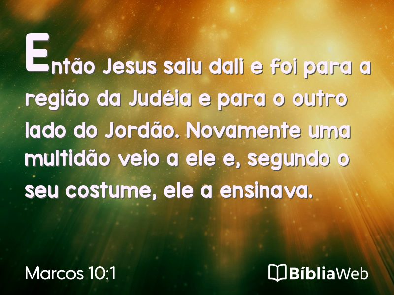 Marcos 10:1 em imagem para compartilhar