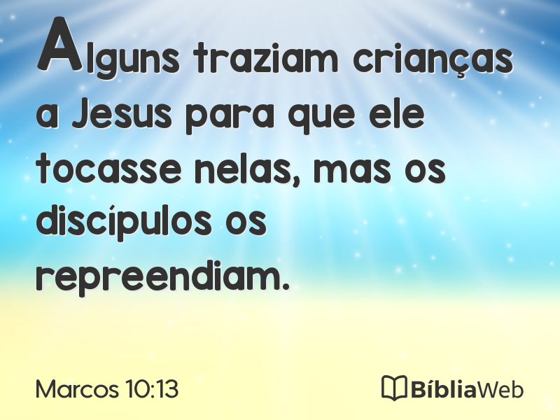 Marcos 10:13 em imagem para compartilhar