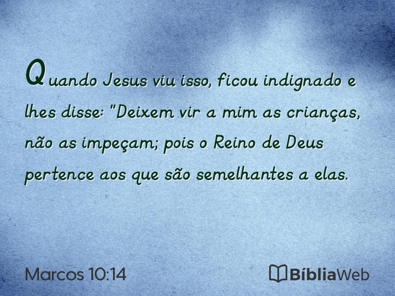 Marcos 10:14 em imagem para compartilhar