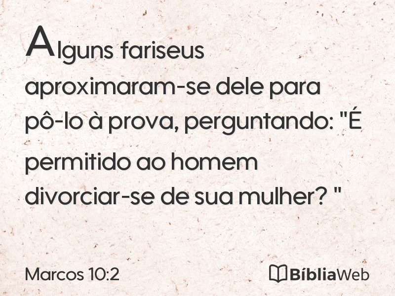 Marcos 10:2 em imagem para compartilhar
