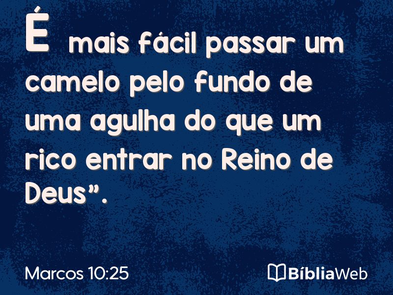 Marcos 10:25 em imagem para compartilhar