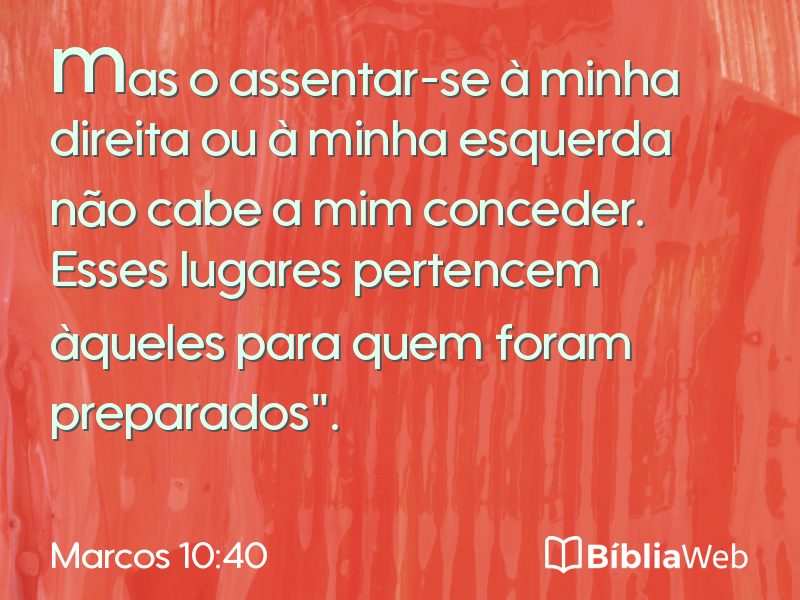 Marcos 10:40 em imagem para compartilhar