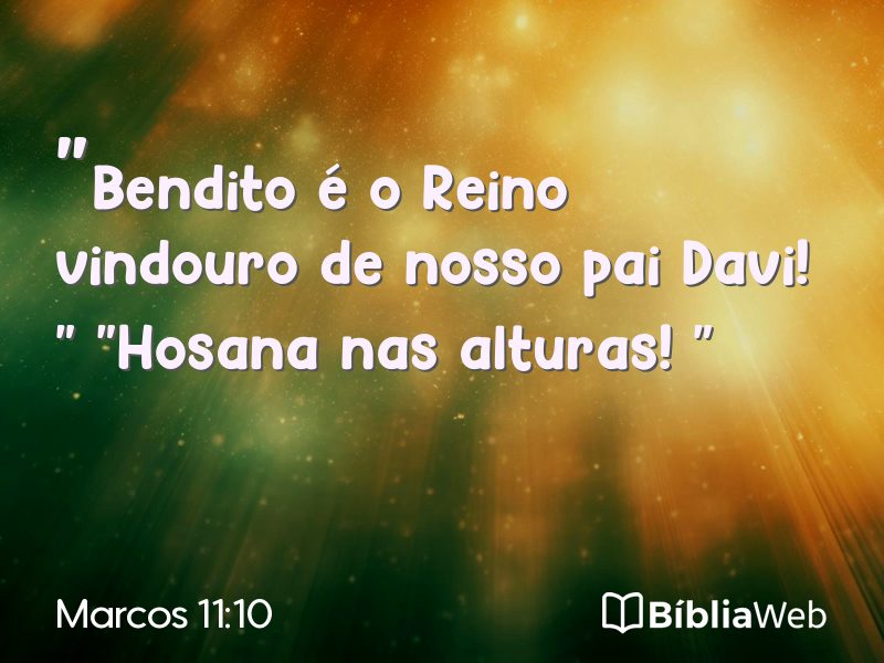Marcos 11:10 em imagem para compartilhar