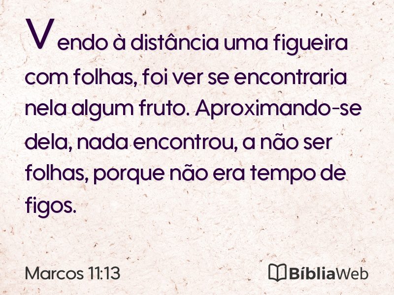 Marcos 11:13 em imagem para compartilhar