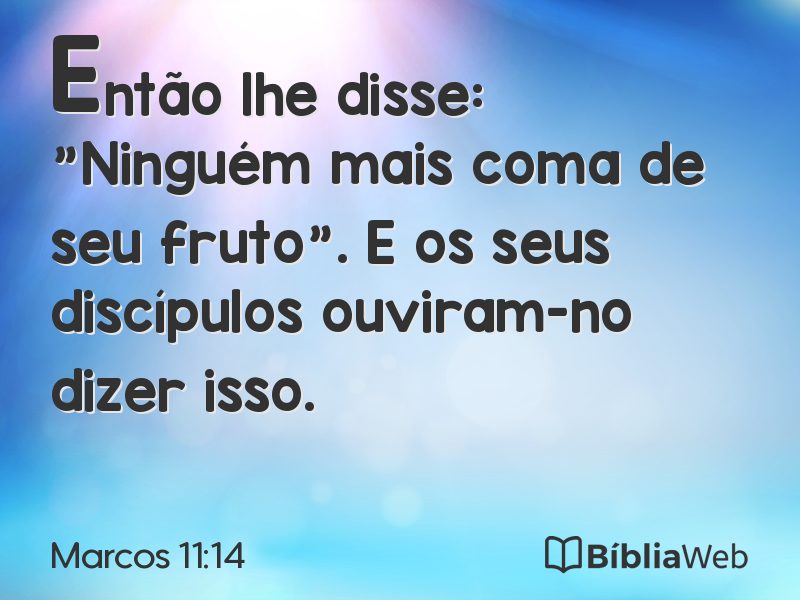 Marcos 11:14 em imagem para compartilhar