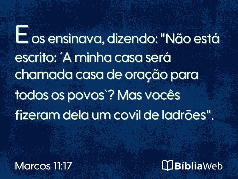 Marcos 11:17 em imagem para compartilhar