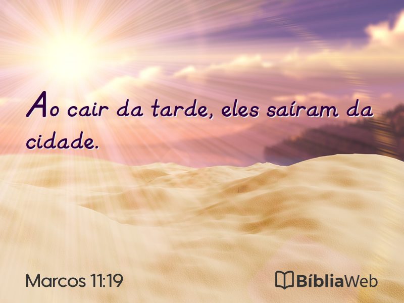Marcos 11:19 em imagem para compartilhar