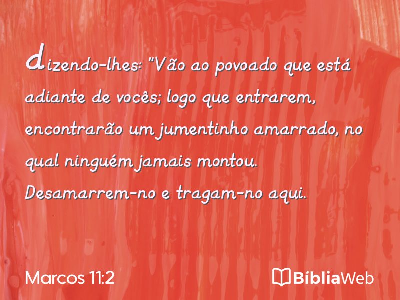 Marcos 11:2 em imagem para compartilhar