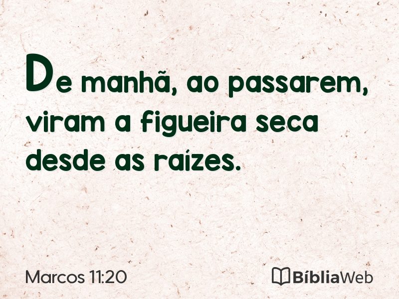 Marcos 11:20 em imagem para compartilhar