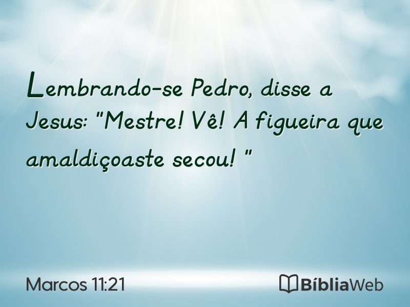 Marcos 11:21 em imagem para compartilhar