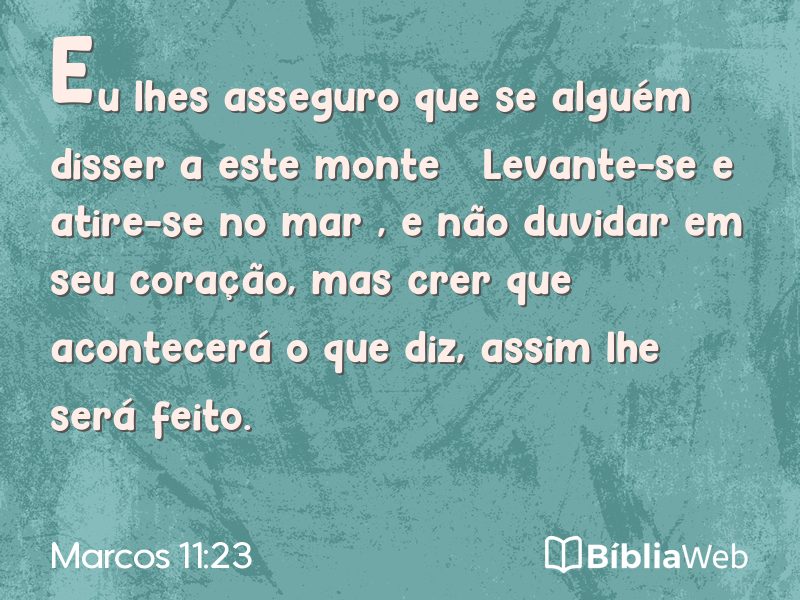 Marcos 11:23 em imagem para compartilhar
