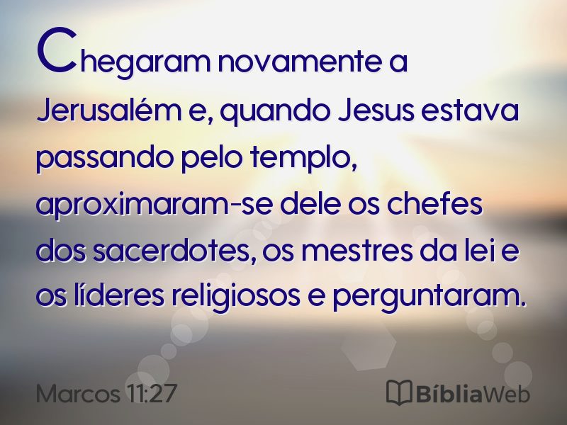 Marcos 11:27 em imagem para compartilhar