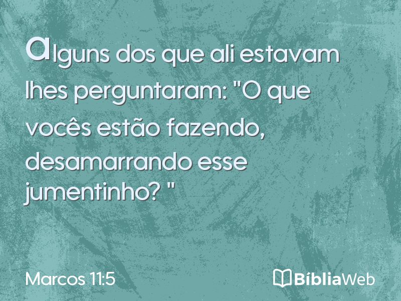 Marcos 11:5 em imagem para compartilhar