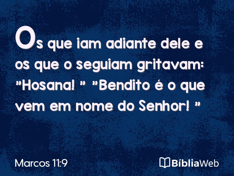 Marcos 11:9 em imagem para compartilhar