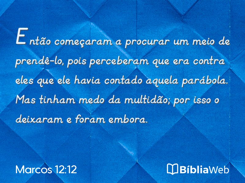 Marcos 12:12 em imagem para compartilhar