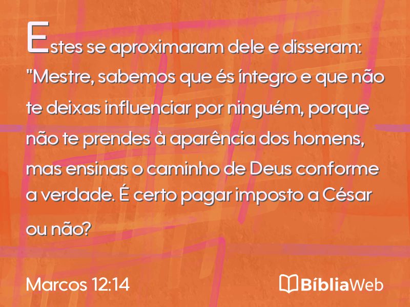 Marcos 12:14 em imagem para compartilhar