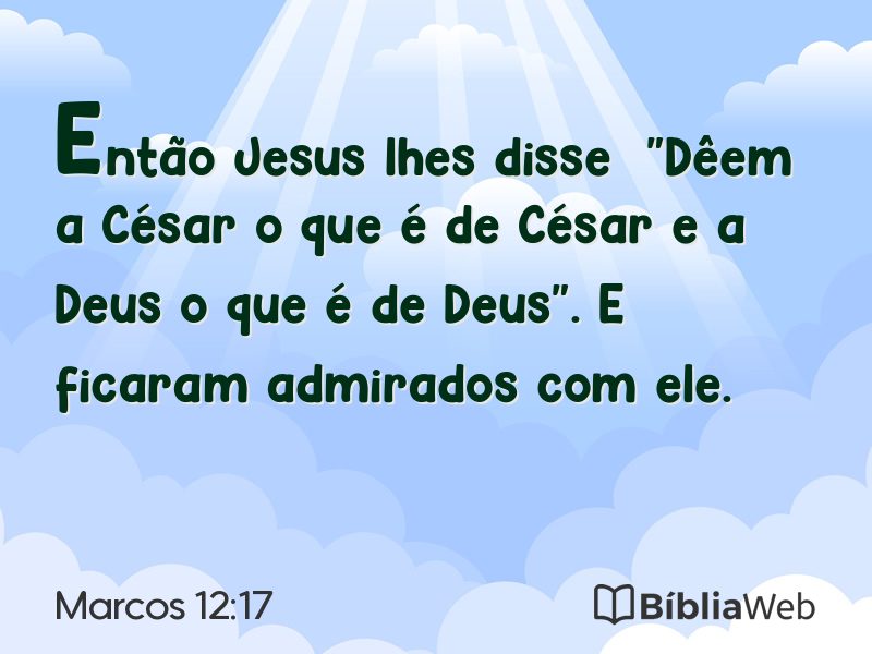 Marcos 12:17 em imagem para compartilhar