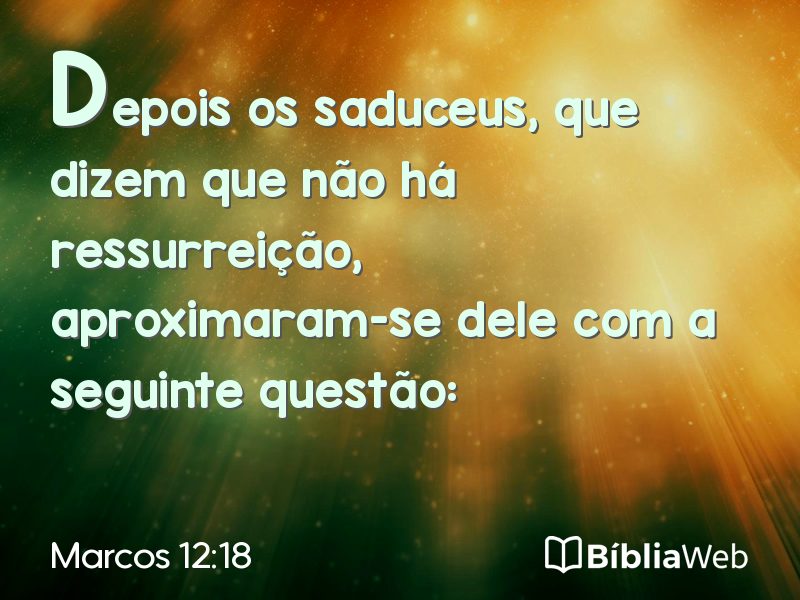 Marcos 12:18 em imagem para compartilhar