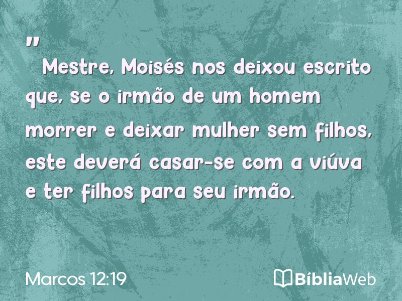 Marcos 12:19 em imagem para compartilhar
