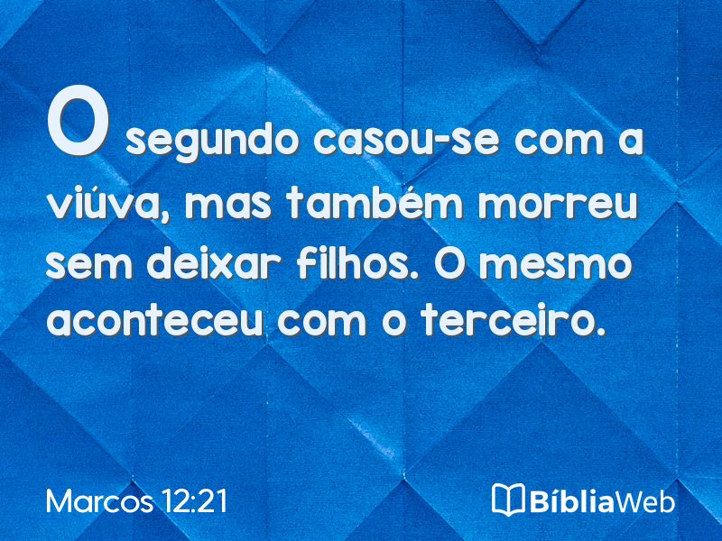 Marcos 12:21 em imagem para compartilhar