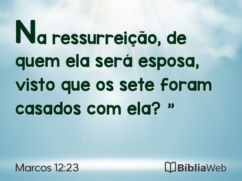 Marcos 12:23 em imagem para compartilhar